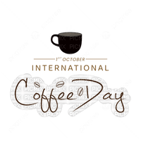 International Coffee Day Text - Bogusia - gratis png