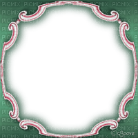 soave frame vintage ornament art deco pink green - Free PNG