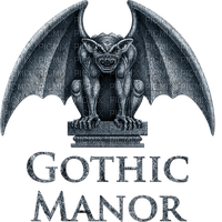 Kaz_Creations  Gothic Manor Logo - PNG gratuit