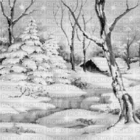 Y.A.M._Winter background black-white - Gratis geanimeerde GIF
