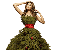Christmas tree dress bp - png gratis