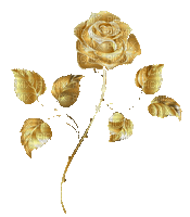 rose   gif gold fleur or