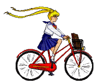 minou-girl-bike - Ücretsiz animasyonlu GIF
