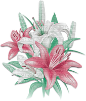 soave deco flowers spring lilies branch pink green - δωρεάν png