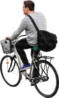 Kaz_Creations Man Homme On Bike - безплатен png