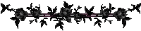 gothic black rose header - GIF animado gratis
