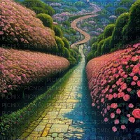 Pink Hedge Path - PNG gratuit