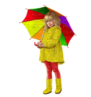 flicka-barn-paraply - png ฟรี