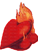 płonące serce - Zdarma animovaný GIF