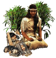 Indianka z dzieckiem - Nemokamas animacinis gif