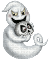 Ghost.Skull.White.Black.Animated - KittyKatLuv65 - Darmowy animowany GIF