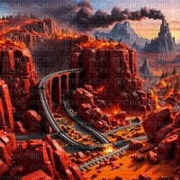 LEGO Fiery Railway - 免费PNG