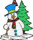 bonhomme de neige - 免费动画 GIF