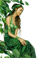 Kaz_Creations Woman Femme Green Fantasy - бесплатно png