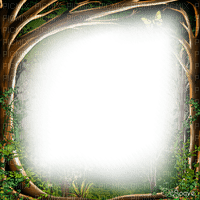 soave frame gothic fantasy tree forest green brown - ücretsiz png