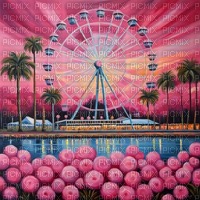 Pink Ferris Wheel - PNG gratuit
