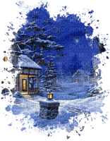 winter hiver house hut maison snow neige - 免费PNG