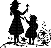 Kaz_Creations Silhouette Kids - Free PNG