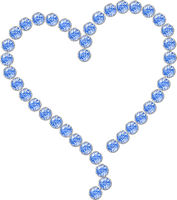 Kaz_Creations Deco Heart Blue  Colours - png gratis