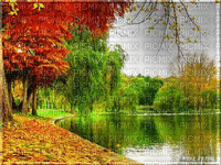 Paysage.Landscape.Lac.Autumn.Victoriabea - Bezmaksas animēts GIF