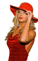Femme en rouge avec chapeau - δωρεάν png