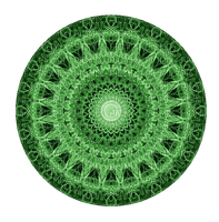 Green mandala - darmowe png