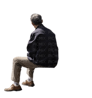 man  sitting - nemokama png