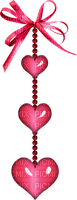 Hanging.Hearts.Red.Pink - бесплатно png