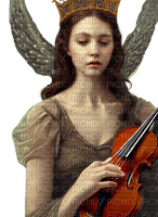 gothic angel music violin girl woman - Free PNG