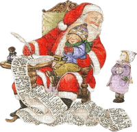 santa claus Père Noël man homme  childs enfants      christmas noel xmas weihnachten Navidad рождество natal tube - ilmainen png