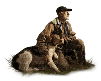 Kaz_Creations Old Man With Dog Pup - ücretsiz png