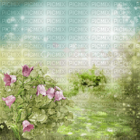 Y.A.M._Fantasy Summer background flowers - ücretsiz png