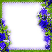 Christmas.Frame.Green.Blue - KittyKatLuv65 - δωρεάν png