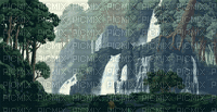 jungle waterfall - GIF animado grátis