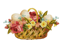 basket korb vintage panier easter Pâques Paques ostern egg eggs oeufs oeuf flower fleur spring tube deco