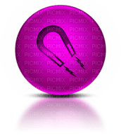pink magnet icon - gratis png