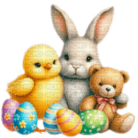 Easter chicken hare by nataliplus - kostenlos png