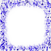 Music.Notes.Frame.Blue - By KittyKatLuv65 - zadarmo png