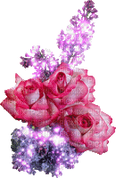 Pink roses animated - GIF animate gratis