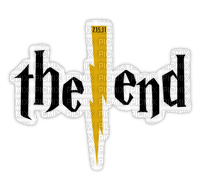 Kaz_Creations Harry Potter Logo Text The End - darmowe png