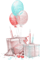 soave deco birthday balloon  pink teal - png ฟรี