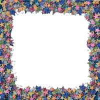 Frame stars colored colorfull - PNG gratuit