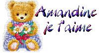 amandine je t'aime - Бесплатный анимированный гифка