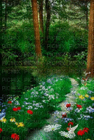 Paysage.Landscape.Spring.flowers.Victoriabea - GIF animé gratuit