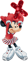 image encre animé effet lettre X Minnie Disney effet rose briller edited by me - GIF animé gratuit