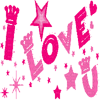 pink text i love you gif