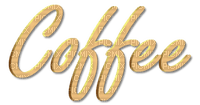 Coffee.Text.yellow.Victoriabea - gratis png