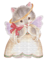 angel cat vintage dolceluna - ücretsiz png