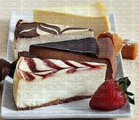 tranche de gâteau chocolat et fraise - kostenlos png