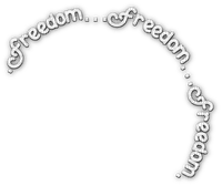soave text freedom white - zdarma png